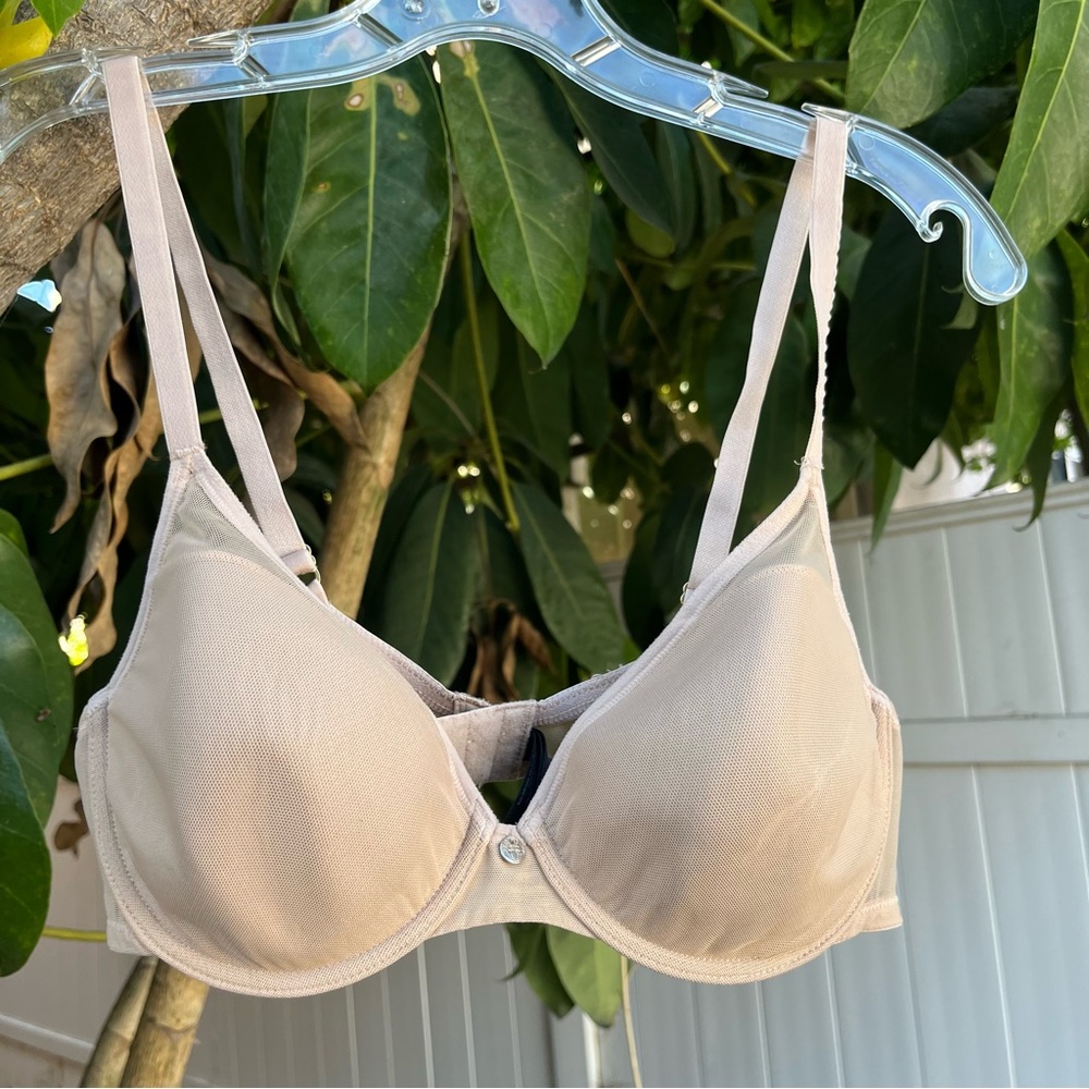 Natori Mesh Sheer Bra That’s Lined in Nude !